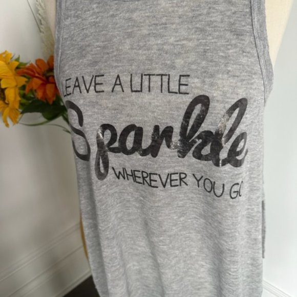 Soprano High Low Tank Tunic with Leave A little SPARKLE Wherever you Go - Picture 3 of 13